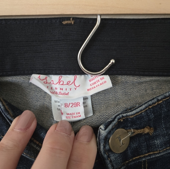 NWT Isabel Below The Bump Side Panel Maternity Bootleg Jeans Size 8 - Picture 4 of 5